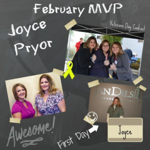 February MVP Joyce Pryor