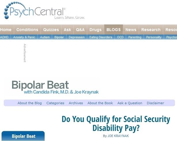 Bipolar Disorder challenges SSDI Payments