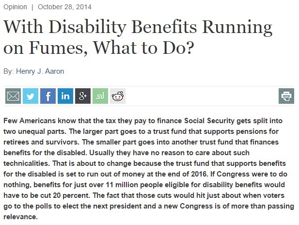 Disability Benefits Running on Fumes