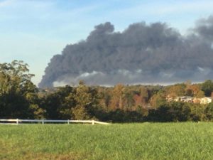 Fire at old Ames plant in Parkersburg, West Virginia | IEI Plastics Plant Fire